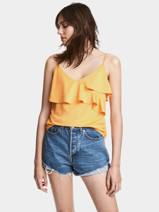 Топ H&M модель 5206585RP21_оранжевый Фото