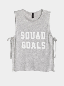 Майка H&M модель 3861343RP21_серый Фото