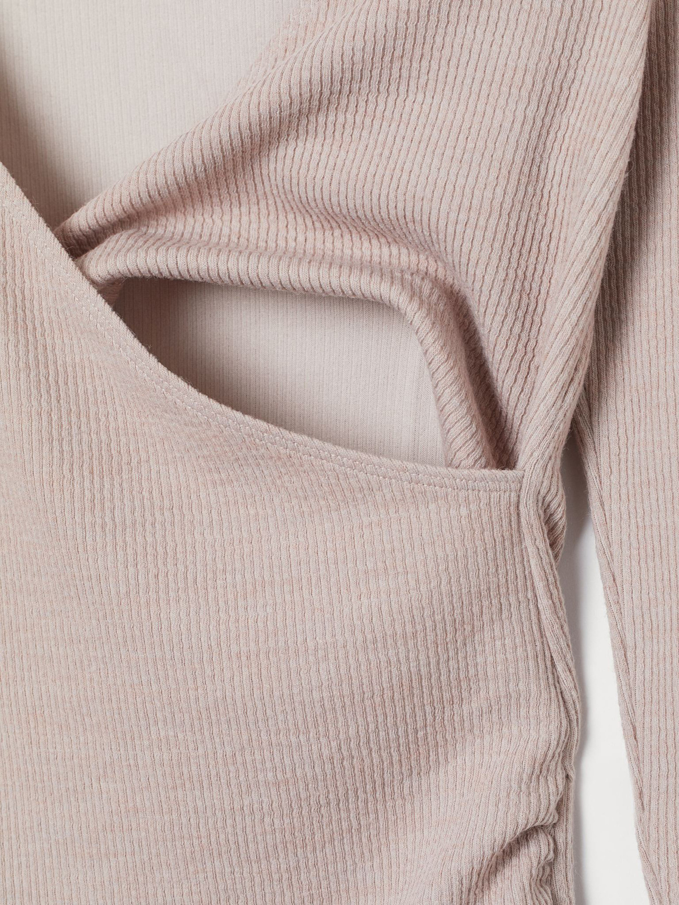 Лонгслів H&M модель 9119183dm_Пудровый Лонгслів H&M модель 9119183dm_Пудровый Фото