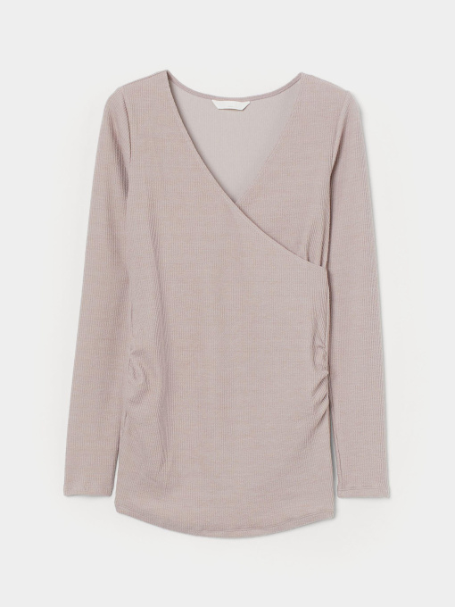 Лонгслів H&M модель 9119183dm_Пудровый Фото