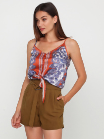 Топ H&M модель 7314079RP3_терракотово-синий узор Фото