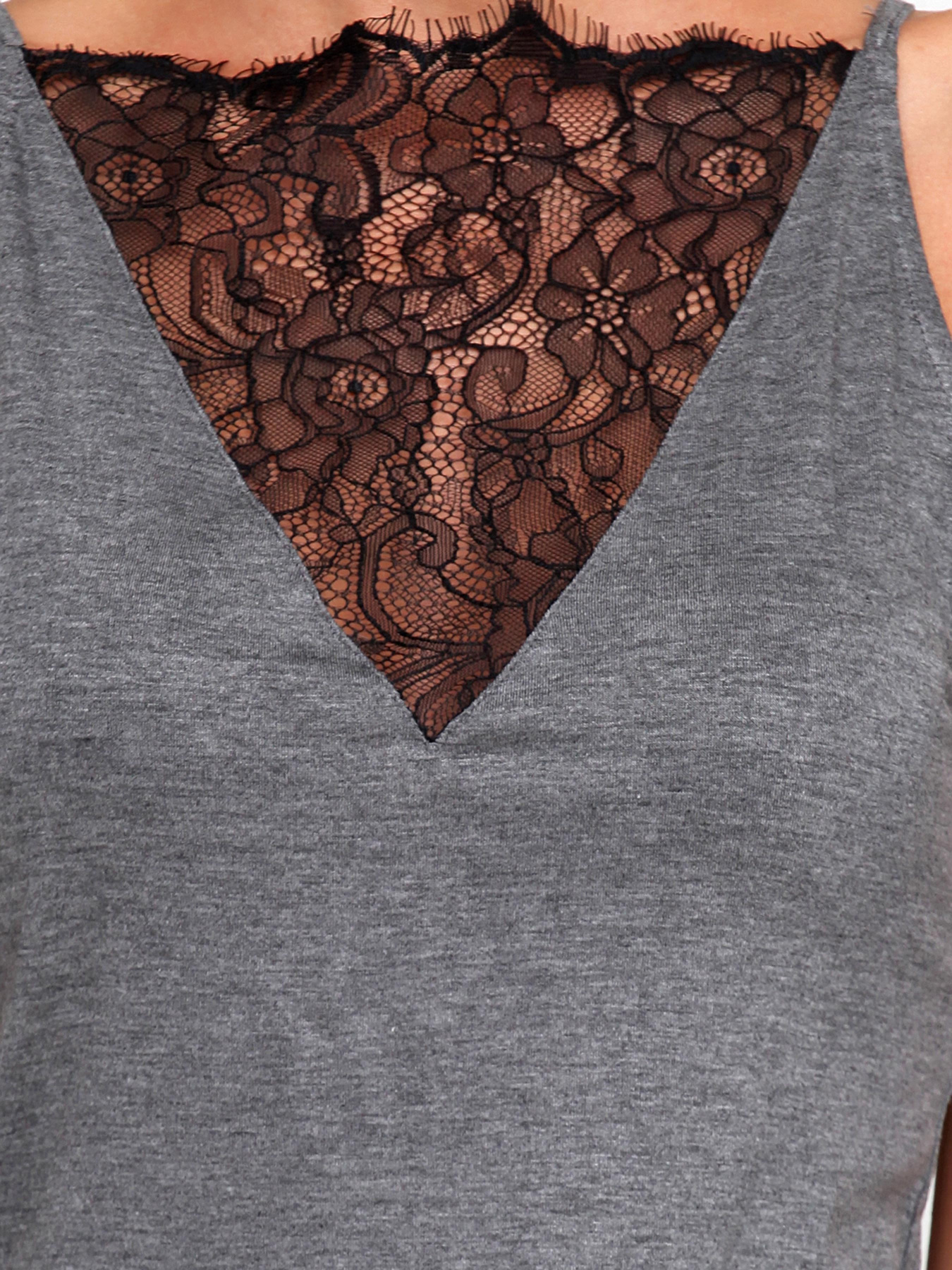 Майка H&M модель 4286404RP2_темно-серый меланж Фото