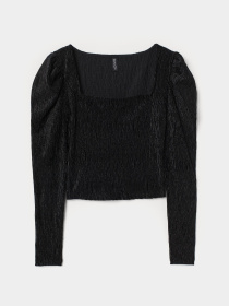 Блуза H&M модель 9079532bar_Черный Блуза H&M модель 9079532bar_Черный Фото