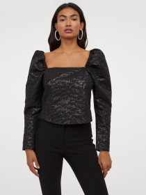 Блуза H&M модель 9272242bar_Черный Фото