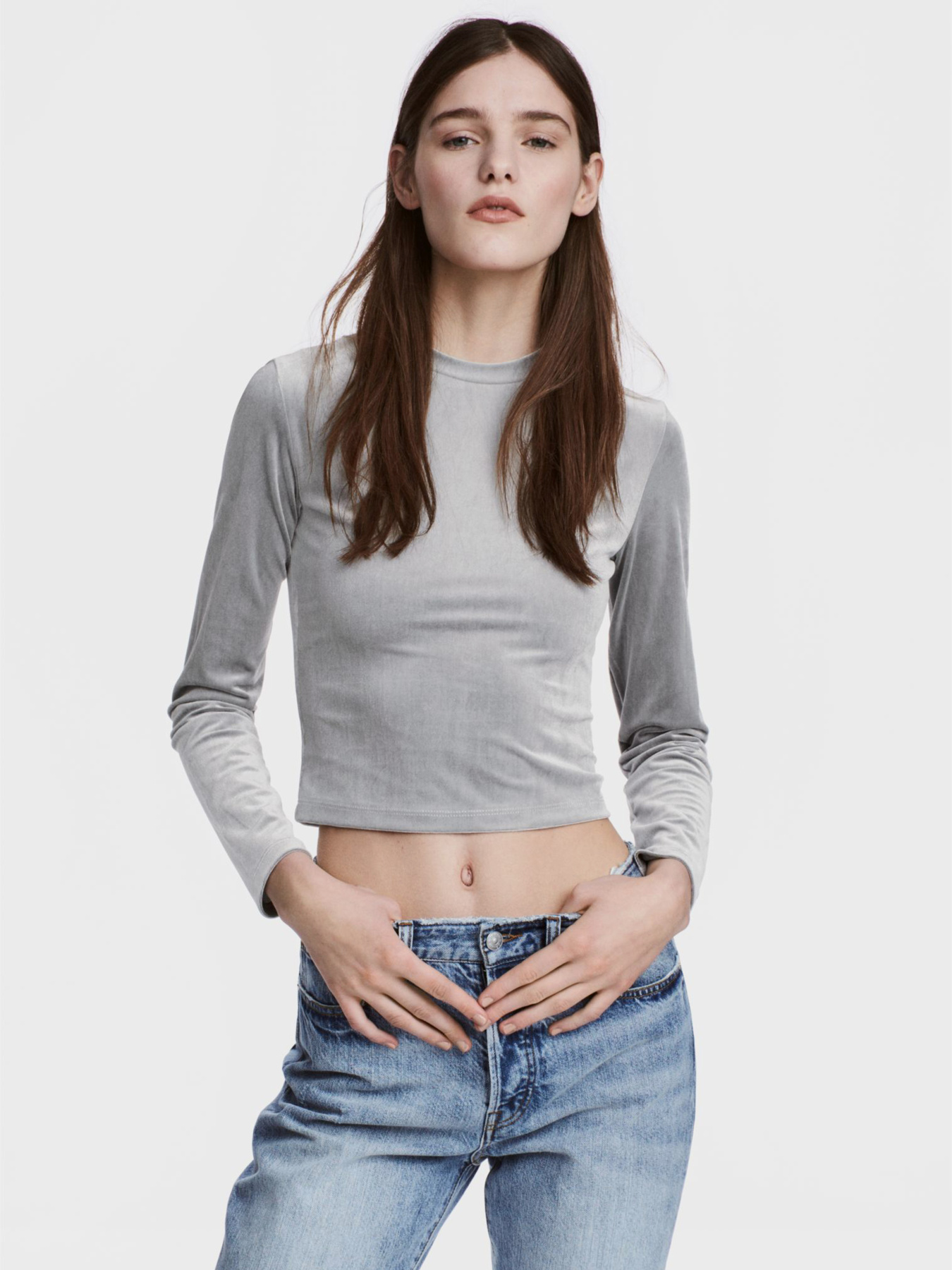 Топ H&M модель 5293865log_Серый Фото