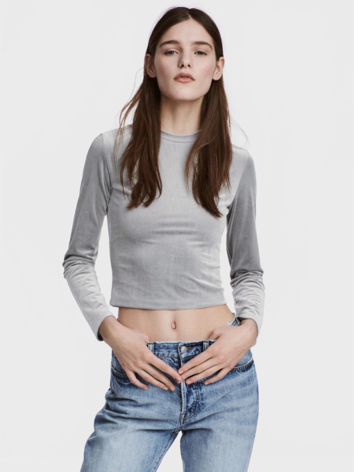 Топ H&M модель 5293865log_Серый Фото