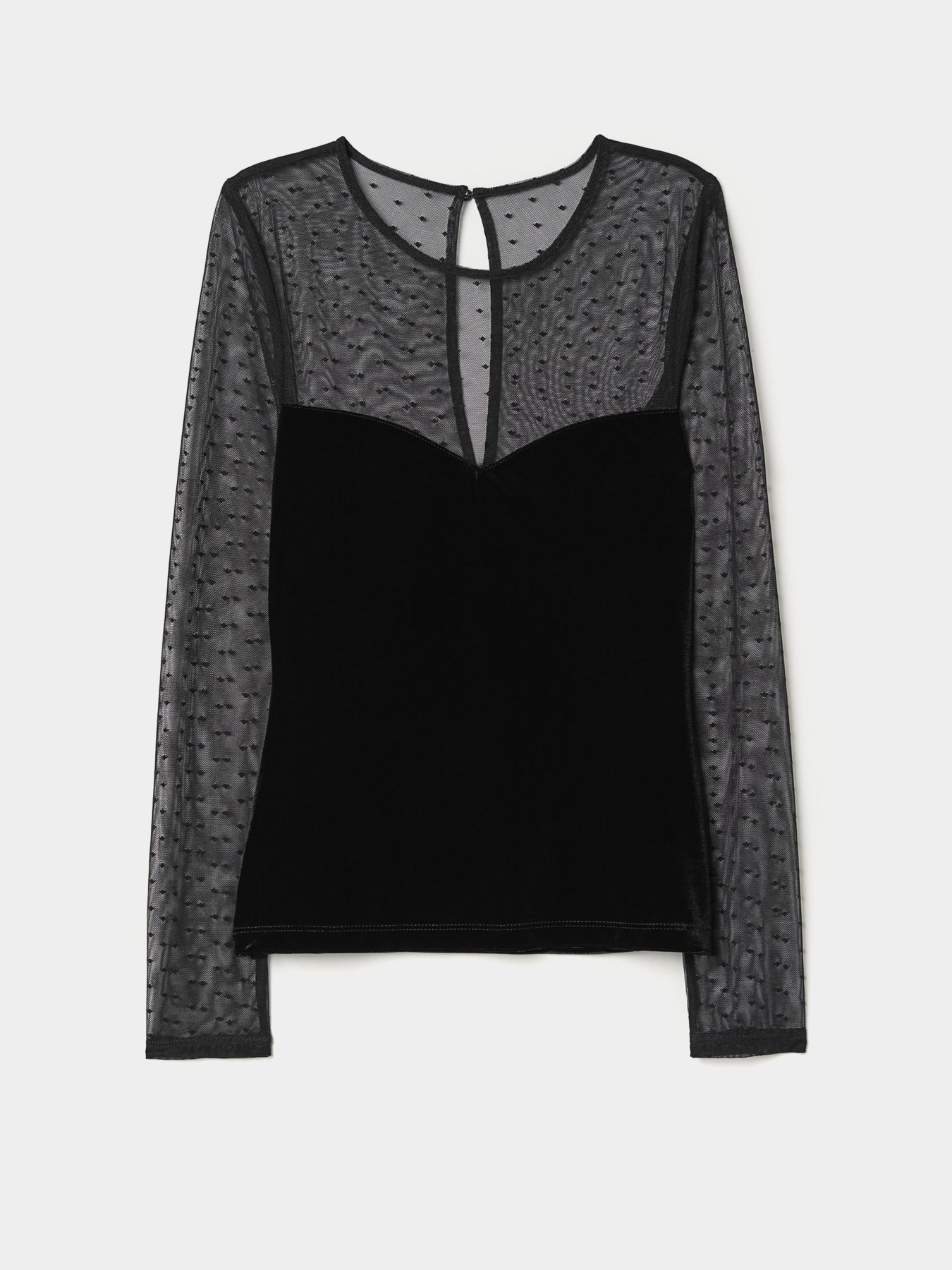 Топ велюровий з д/р модель 6634148dlog_Черный Фото