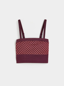 Спортивный топ H&M модель 1095044ral_Бордовый Фото