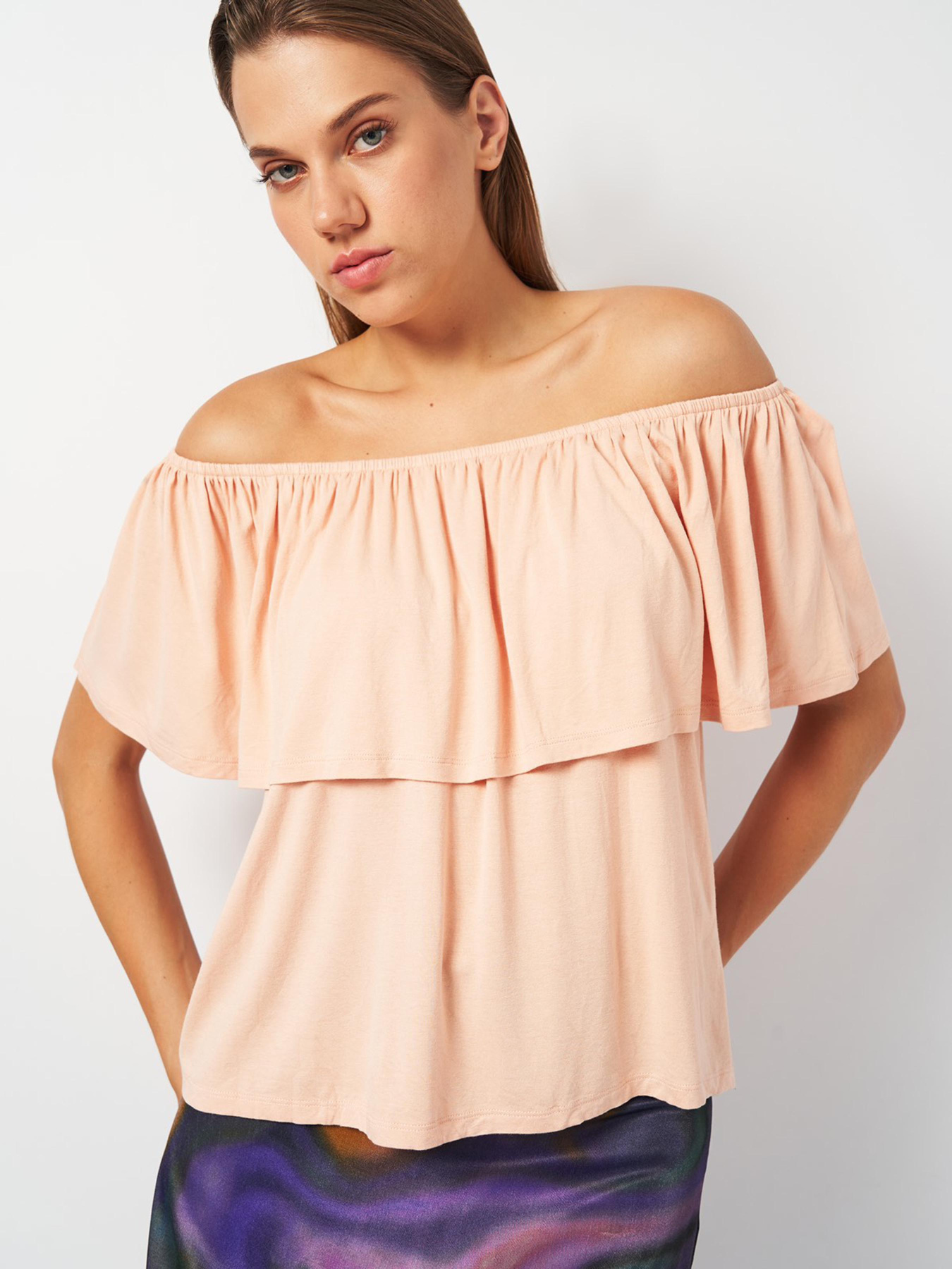 Блуза Monki модель 5060045ral_Пудровый Блуза Monki модель 5060045ral_Пудровый Фото