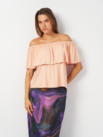 Блуза Monki модель 5060045ral_Пудровый Блуза Monki модель 5060045ral_Пудровый Фото