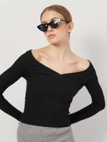 Лонгслів H&M модель 1002040arl_Черный Лонгслів H&M модель 1002040arl_Черный Фото