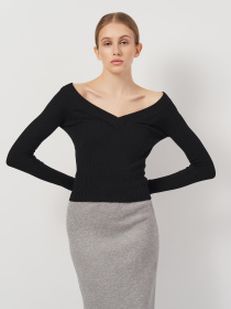 Лонгслів H&M модель 1002040arl_Черный Лонгслів H&M модель 1002040arl_Черный Фото