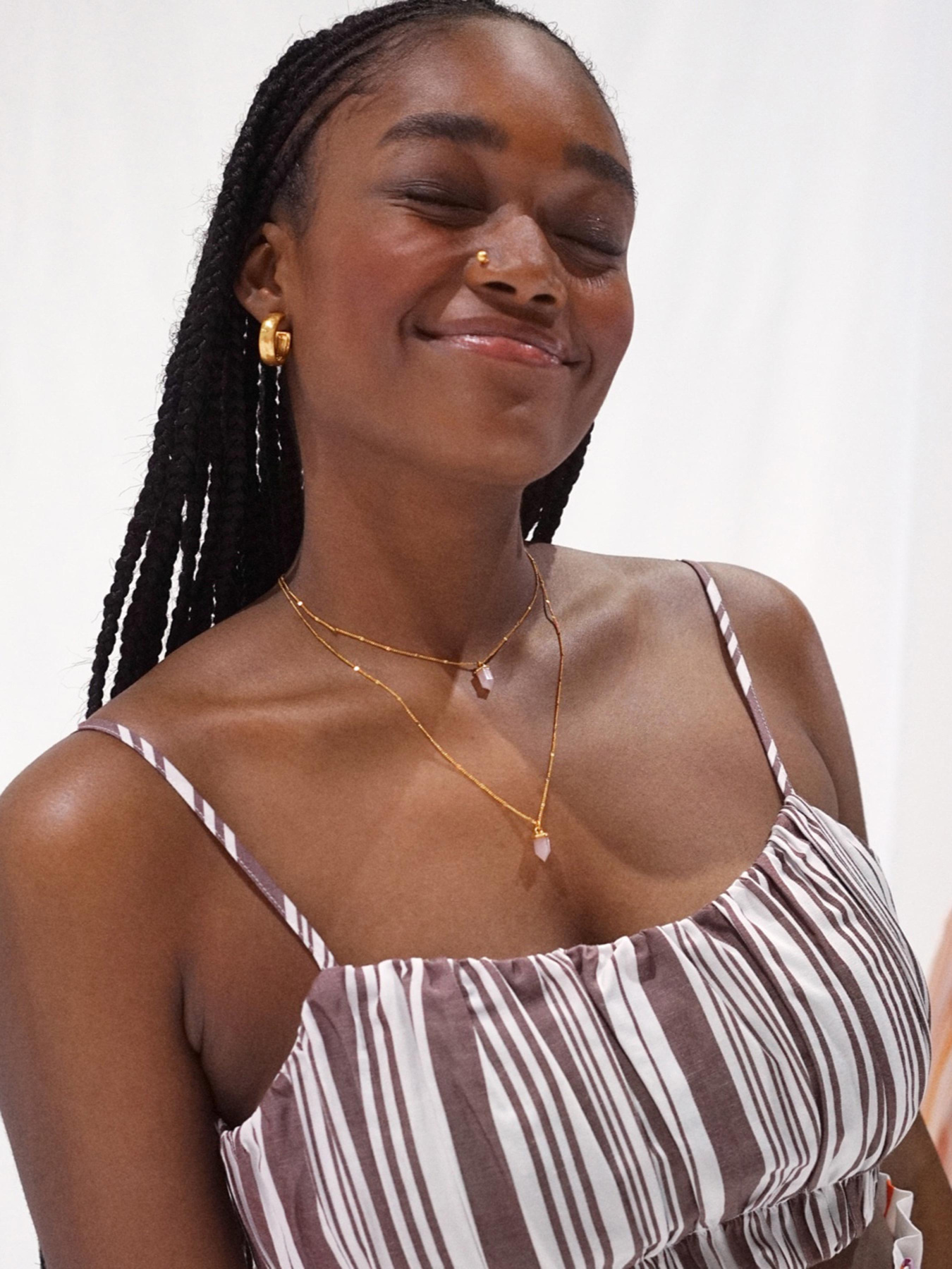 Топ лен бленд модель 991007arl_Бело-коричневый Фото