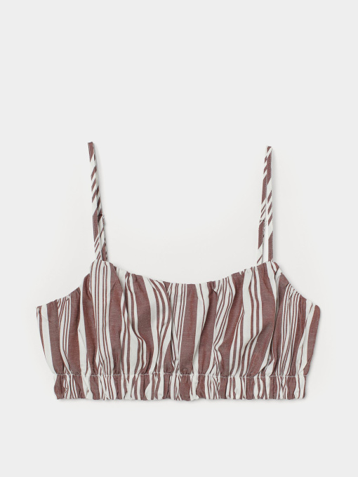 Топ H&M модель 991007arl_Бело-коричневый Фото