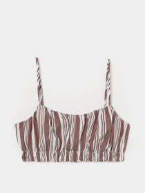 Топ H&M модель 991007arl_Бело-коричневый Топ H&M модель 991007arl_Бело-коричневый Фото