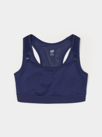 Спортивный топ H&M модель 7740401wer_Темно-синий Фото