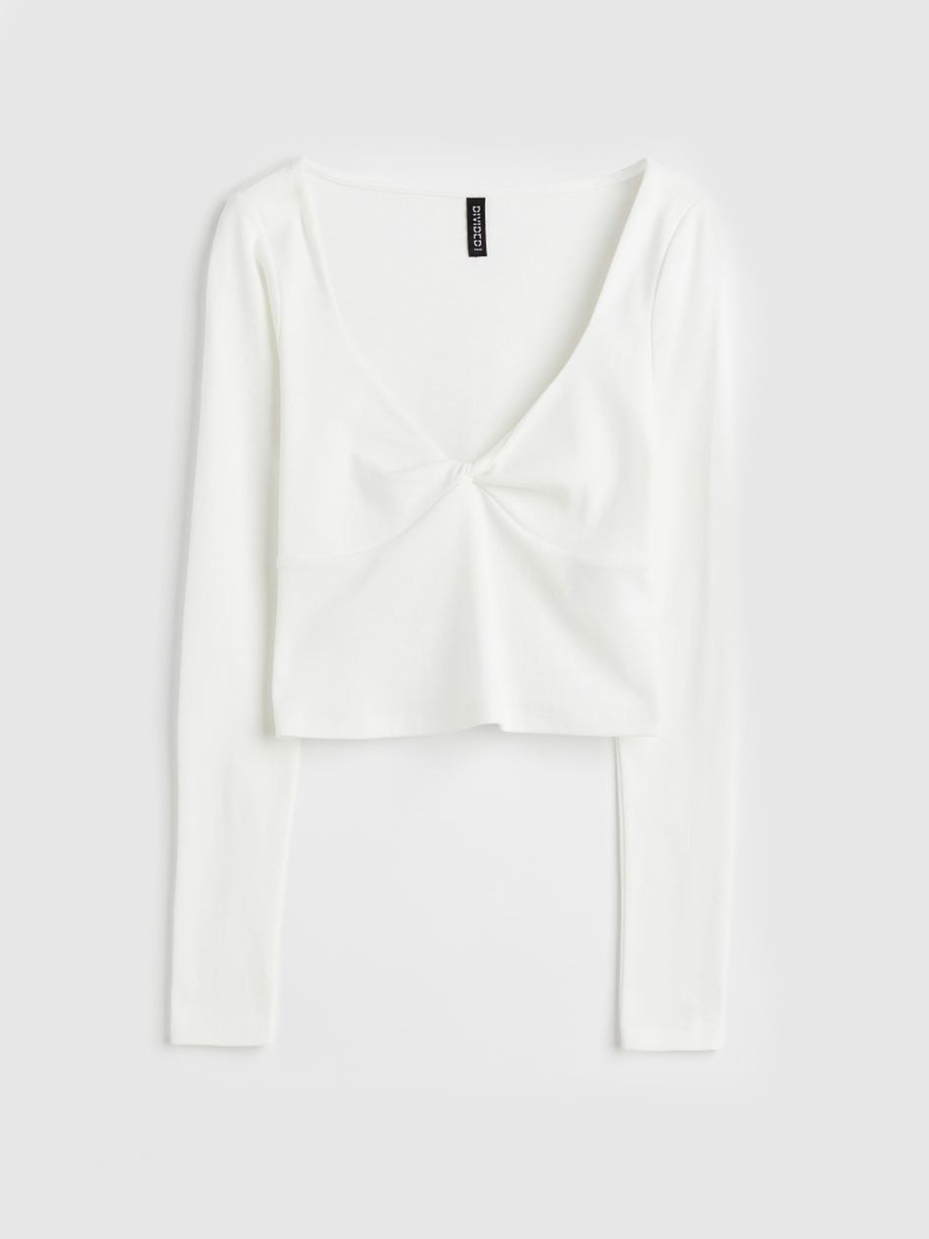 Лонгслив H&M модель 1110296rаl_Белый Фото