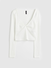 Лонгслів H&M модель 1110296rаl_Белый Лонгслів H&M модель 1110296rаl_Белый Фото