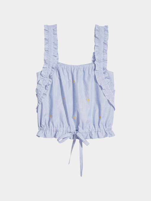 Топ H&M модель 5512026dlog_Бело-голубой Фото