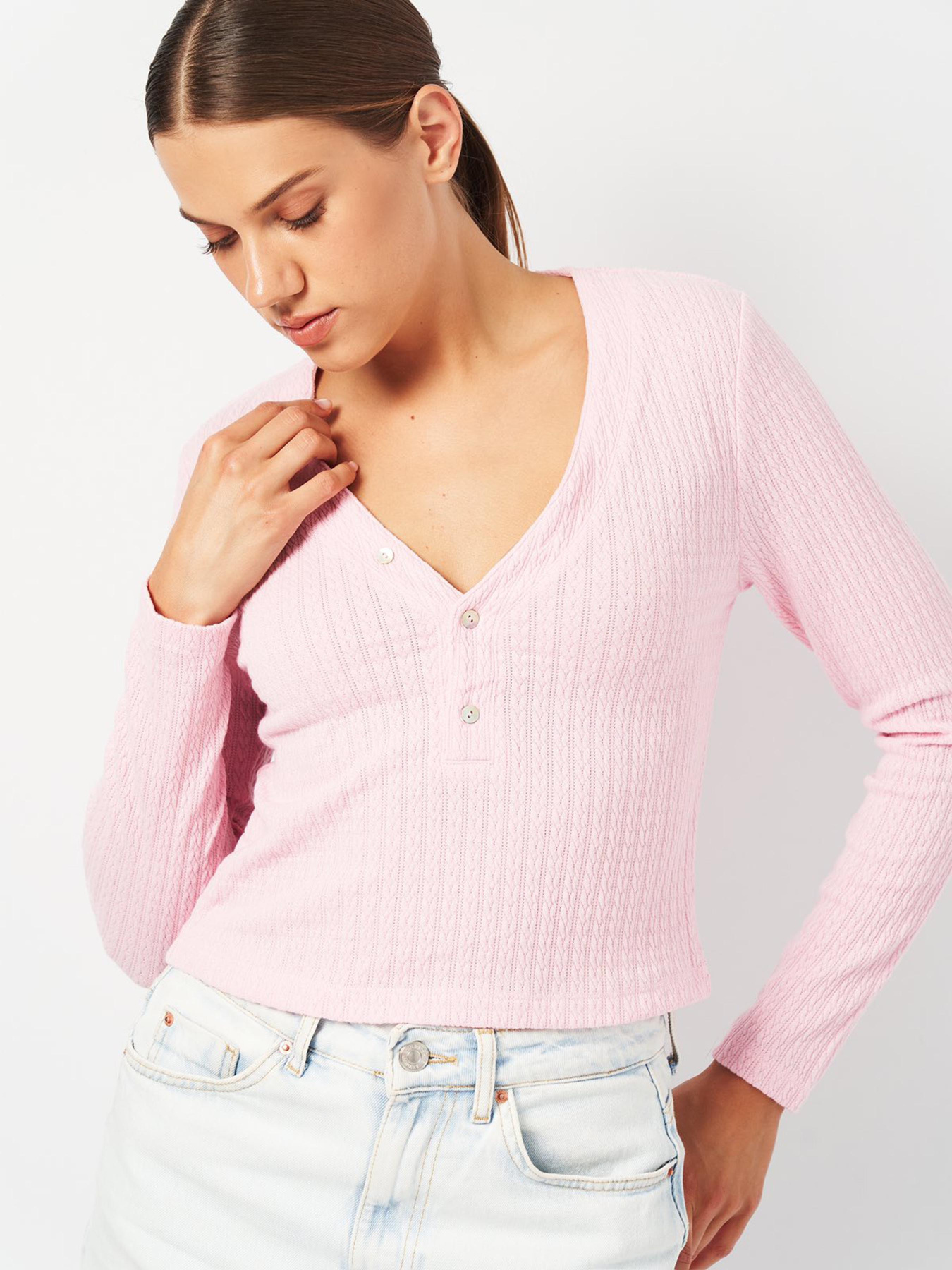 Лонгслів H&M модель 2001016ral_Розовый Лонгслів H&M модель 2001016ral_Розовый Фото