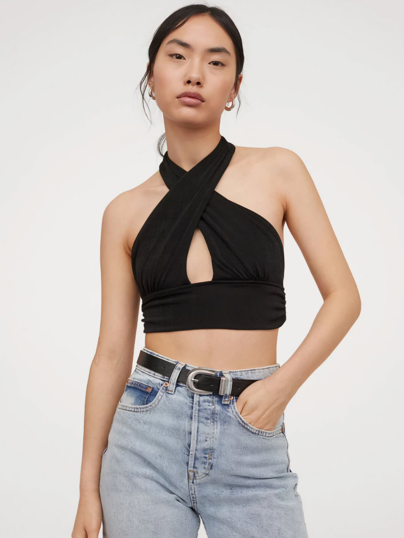 Топ H&M модель 10149594wer_Черный Топ H&M модель 10149594wer_Черный Фото