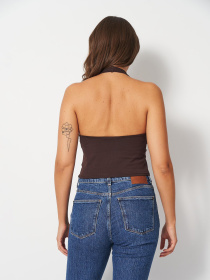 Топ H&M модель 10593226wer_Темно-коричневый Топ H&M модель 10593226wer_Темно-коричневый Фото