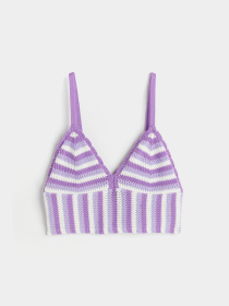 Топ H&M модель 10863885wer_Бело-фиолетовый Топ H&M модель 10863885wer_Бело-фиолетовый Фото