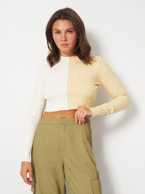 Топ Monki модель 5874229wer_Бело-желтый Топ Monki модель 5874229wer_Бело-желтый Фото