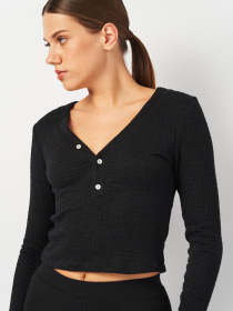 Лонгслив H&M модель 2001141ral_Черный Фото