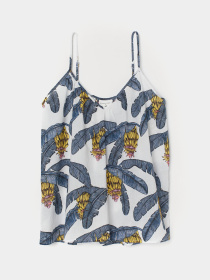 Майка H&M модель 8593651wer_Бело-синий Майка H&M модель 8593651wer_Бело-синий Фото