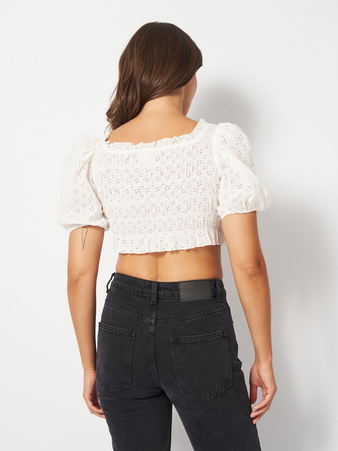 Топ с к/р модель 4569321wer_Белый Фото