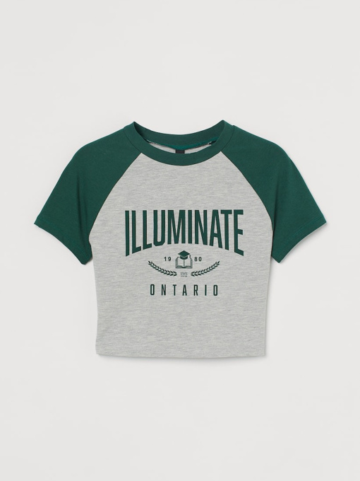 Топ H&M модель 10096734wer_Серо-зеленый Фото