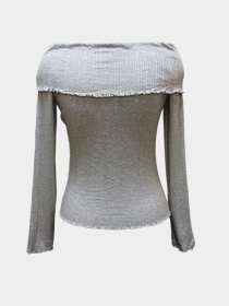 Топ с д/р модель 3352119wer_Серый Фото