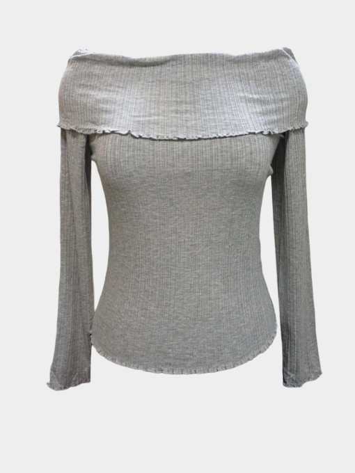 Топ с д/р модель 3352119wer_Серый Фото