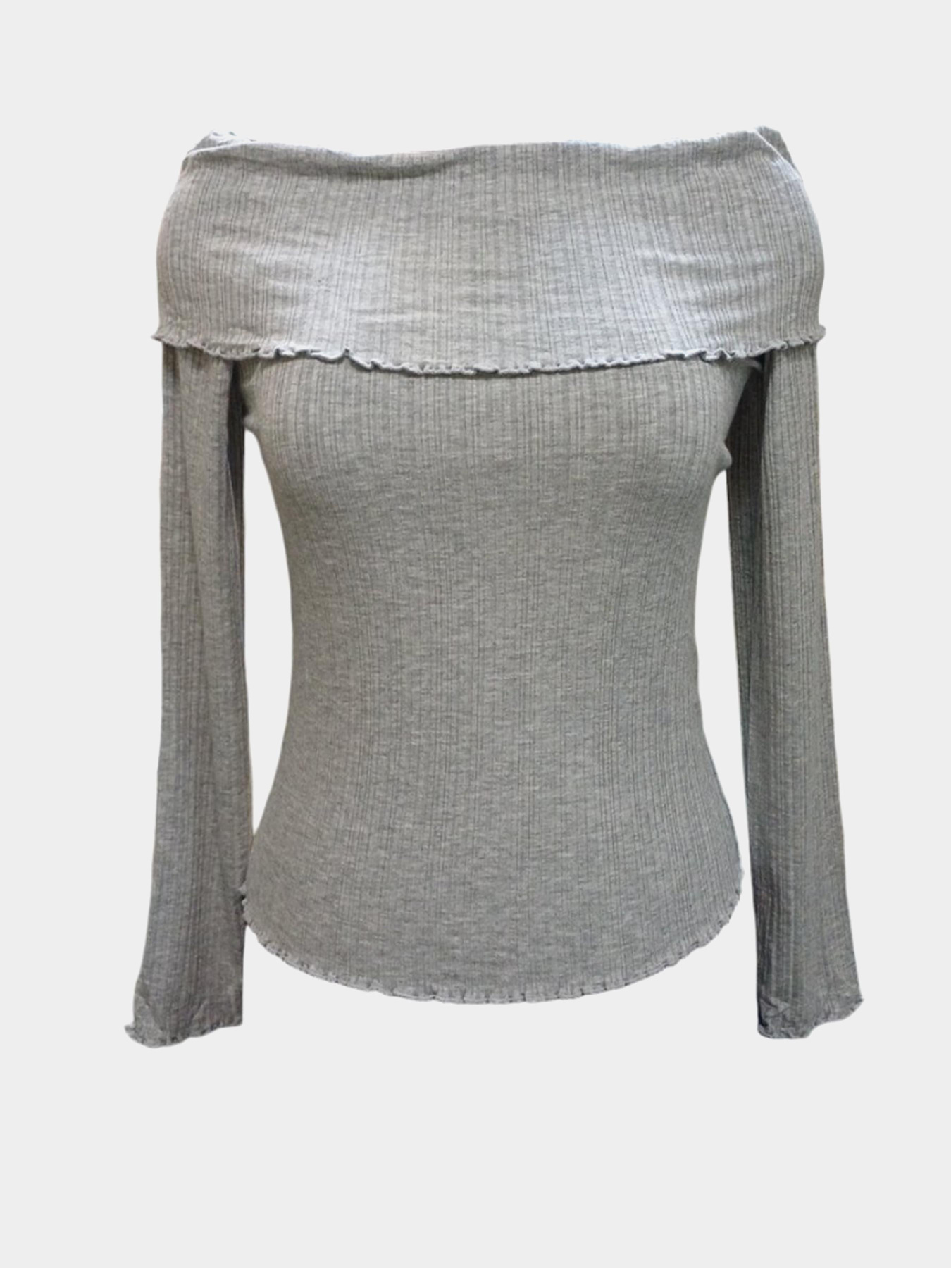 Лонгслив Monki модель 3352119wer_Серый Лонгслив Monki модель 3352119wer_Серый Фото