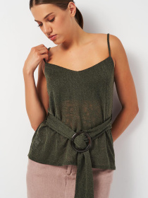 Майка H&M модель 2045089ral_Серо-зеленый Фото