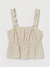 Топ H&M модель 9685330wer_Бежево-белый Фото