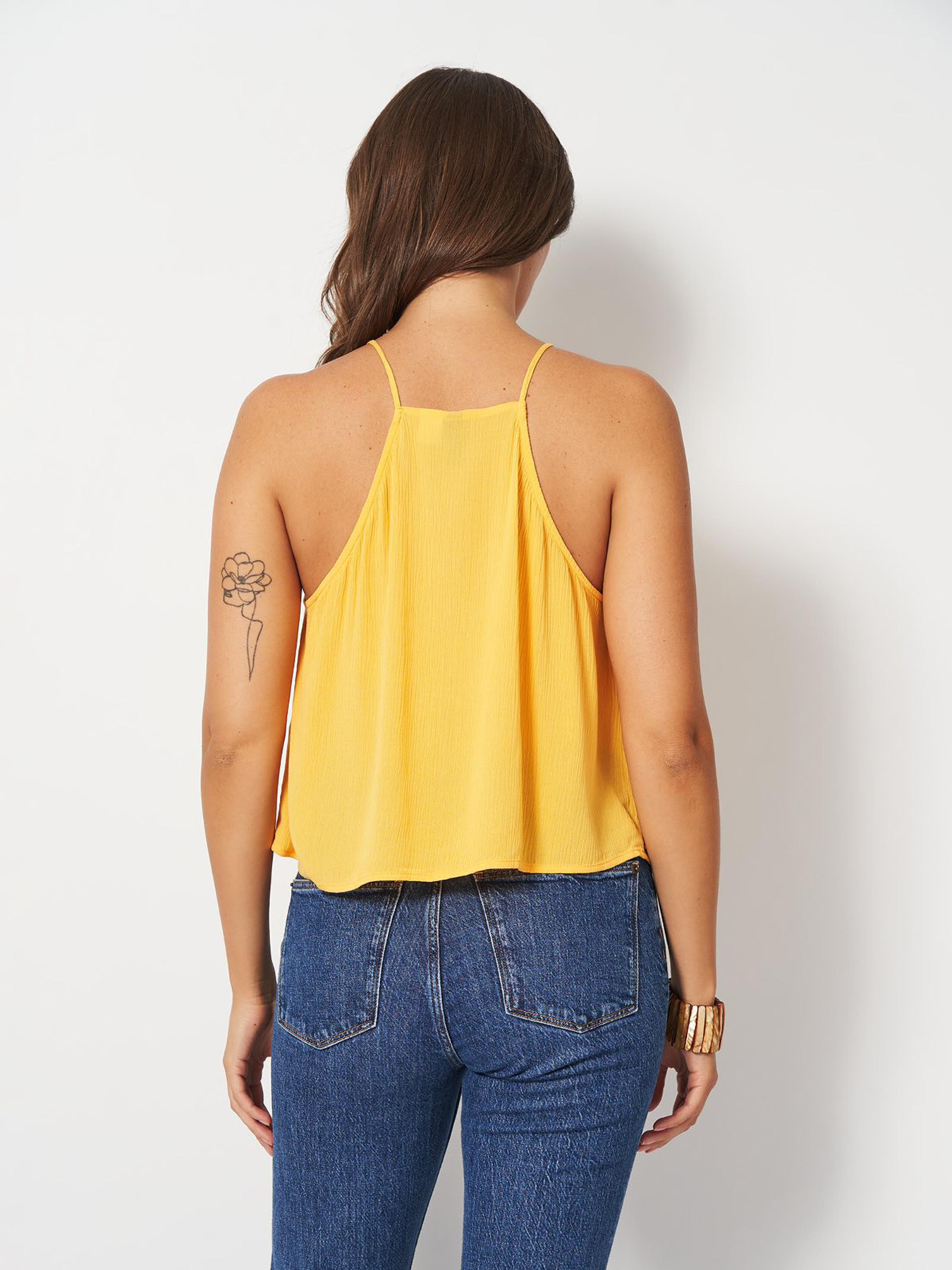 Топ H&M модель 9685583wer_Ярко-желтый Фото