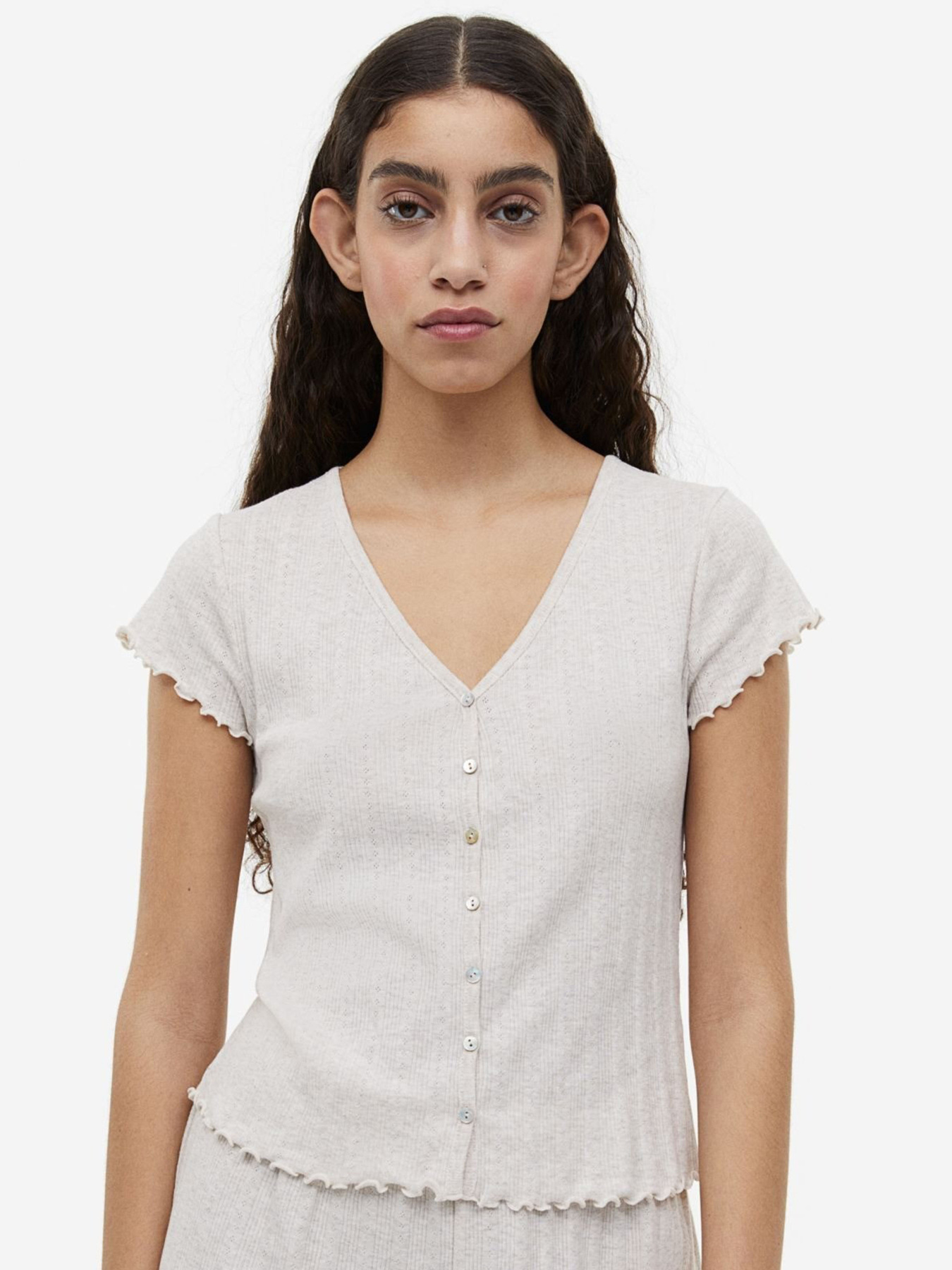 Верх піжами H&M модель 1070459ral_Серо-бежевый Верх піжами H&M модель 1070459ral_Серо-бежевый Фото