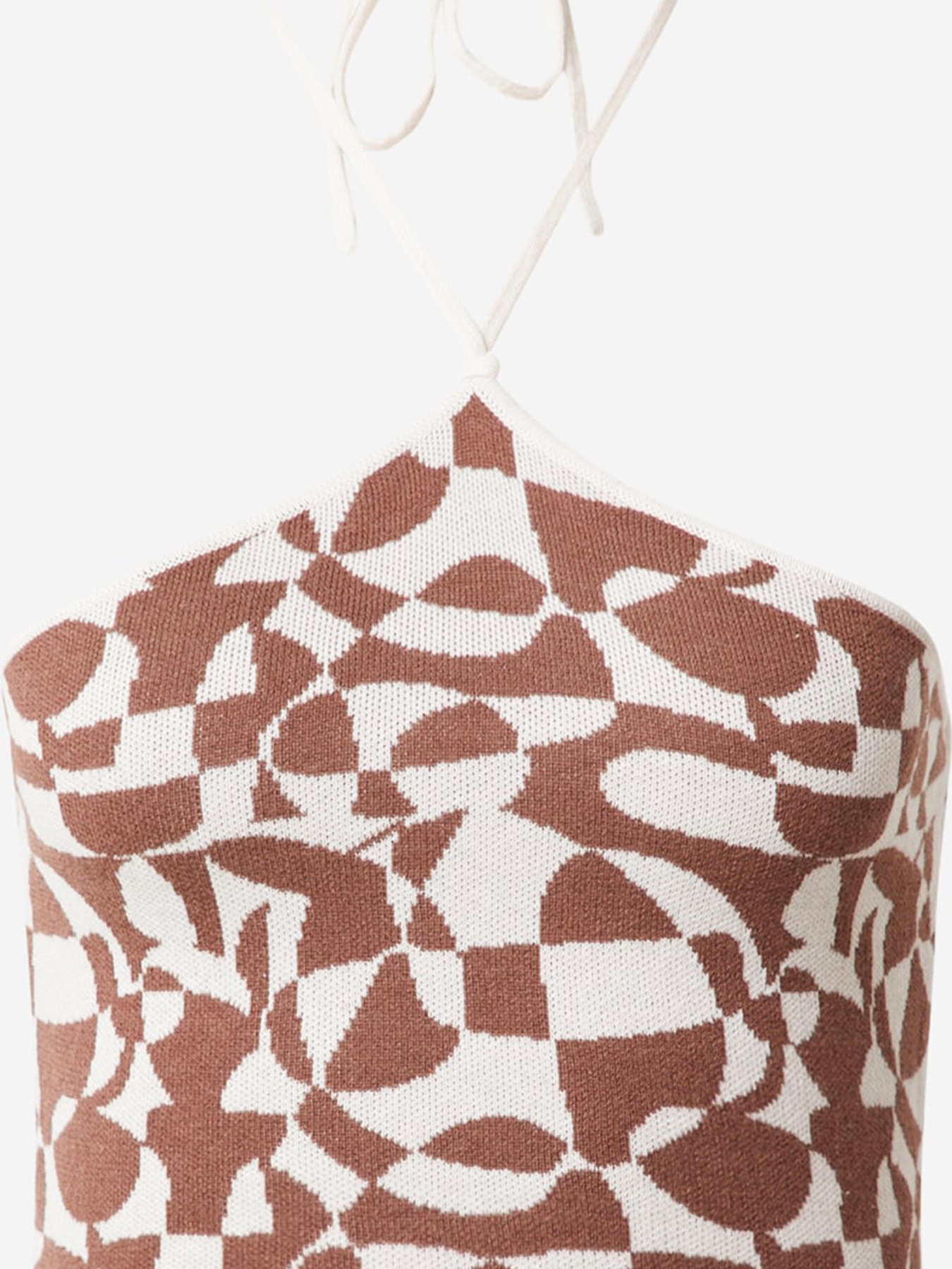 Топ Monki модель 1060542wer_Бело-коричневый Фото