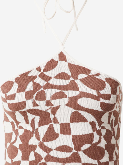 Топ Monki модель 1060542wer_Бело-коричневый Фото