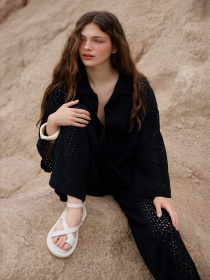 Штани ESTRO 19578-2-3001, колір чорний модель 19578-2-3001 Штани ESTRO 19578-2-3001, колір чорний модель 19578-2-3001 Фото