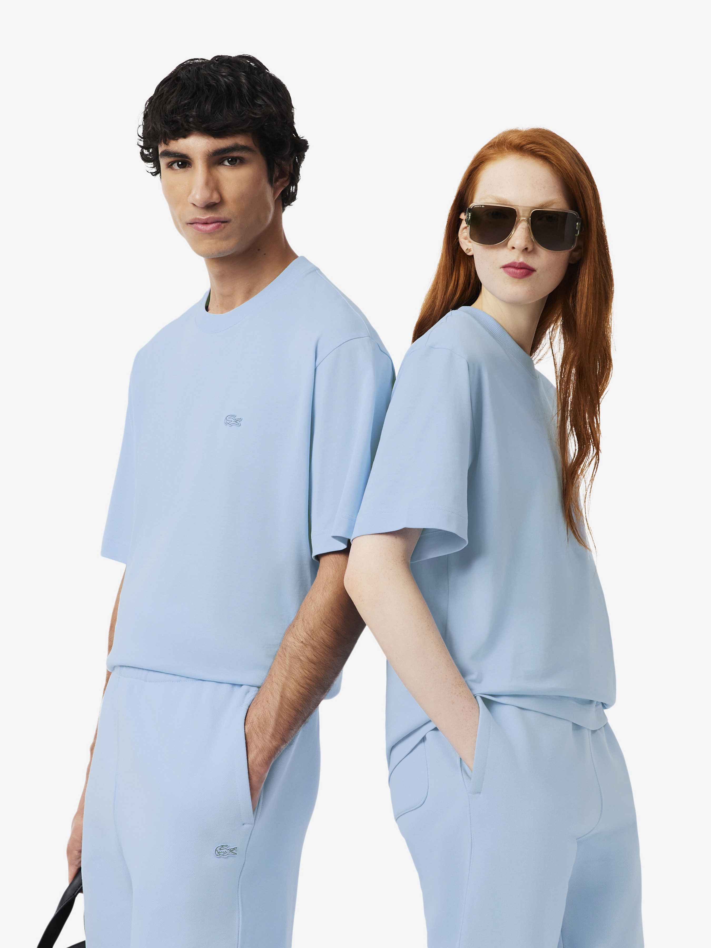 Бавовняна Жіноча Футболка Lacoste  (TH7744.HBP) колір блакитний