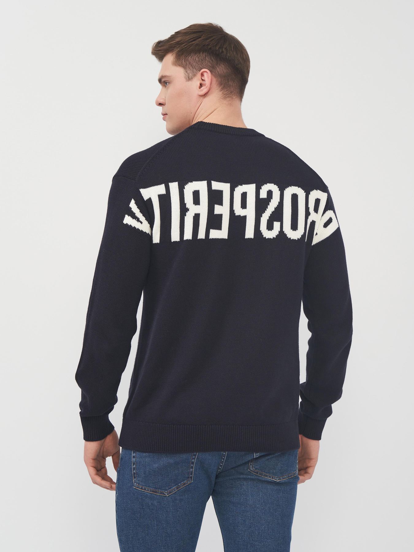 Светр H&M модель 9402123abr_Темно-синий Фото