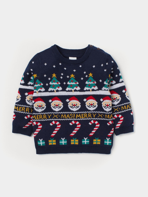 Свитер H&M модель 8849002abr_Темно-синий Фото