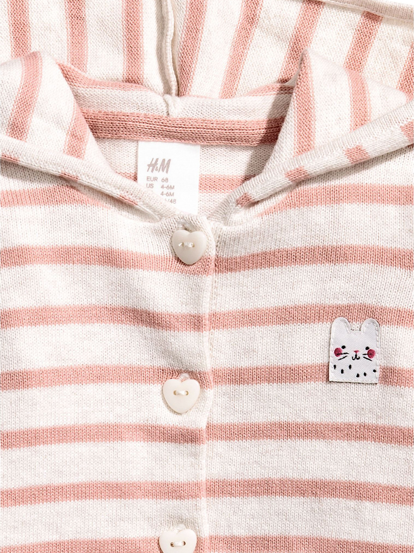 Кофта H&M модель 5116946ral_Бело-розовый Кофта H&M модель 5116946ral_Бело-розовый Фото