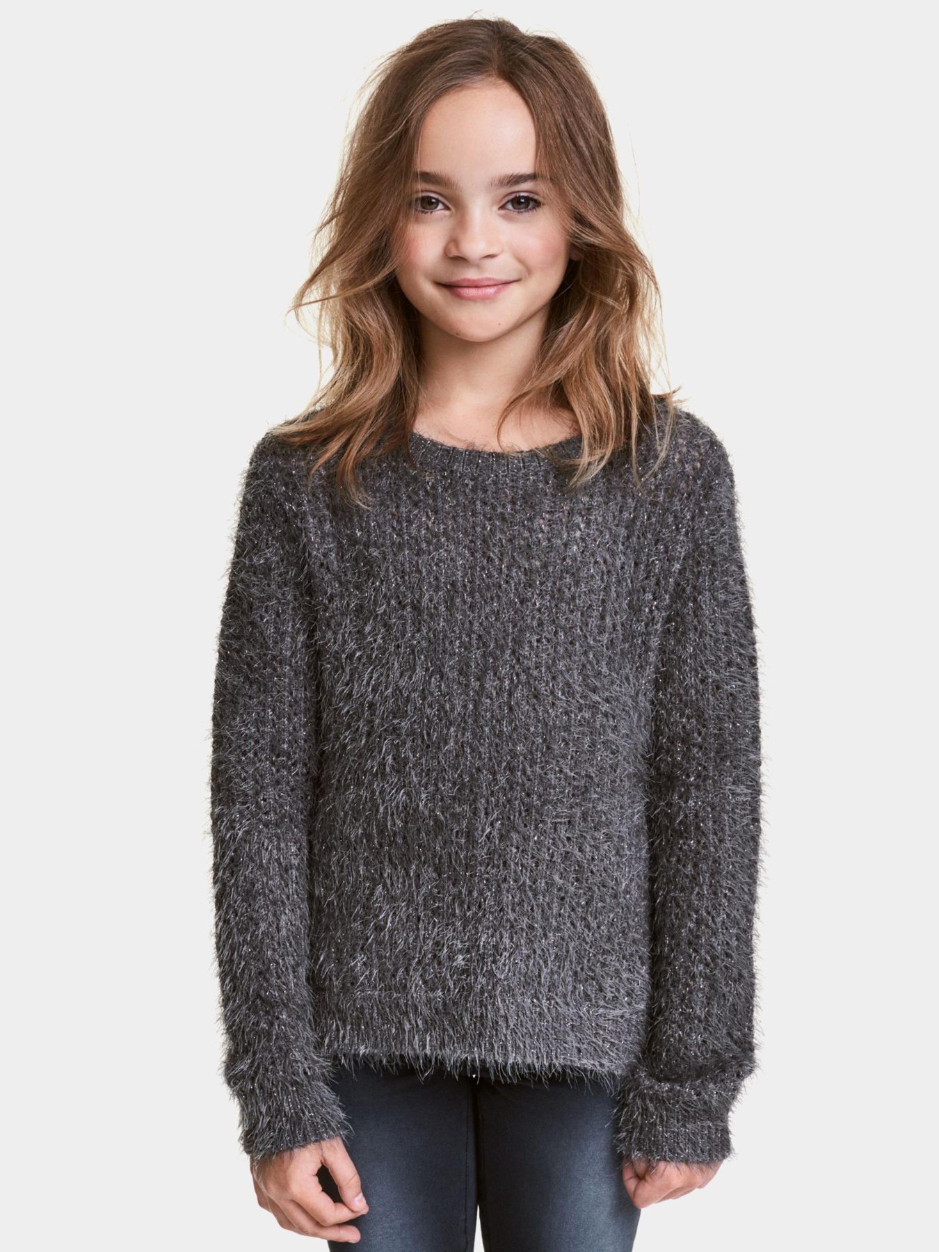 Свитер H&M модель 4530525ral_Темно-серый Фото