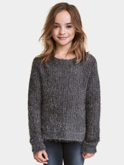 Свитер H&M модель 4530525ral_Темно-серый Фото