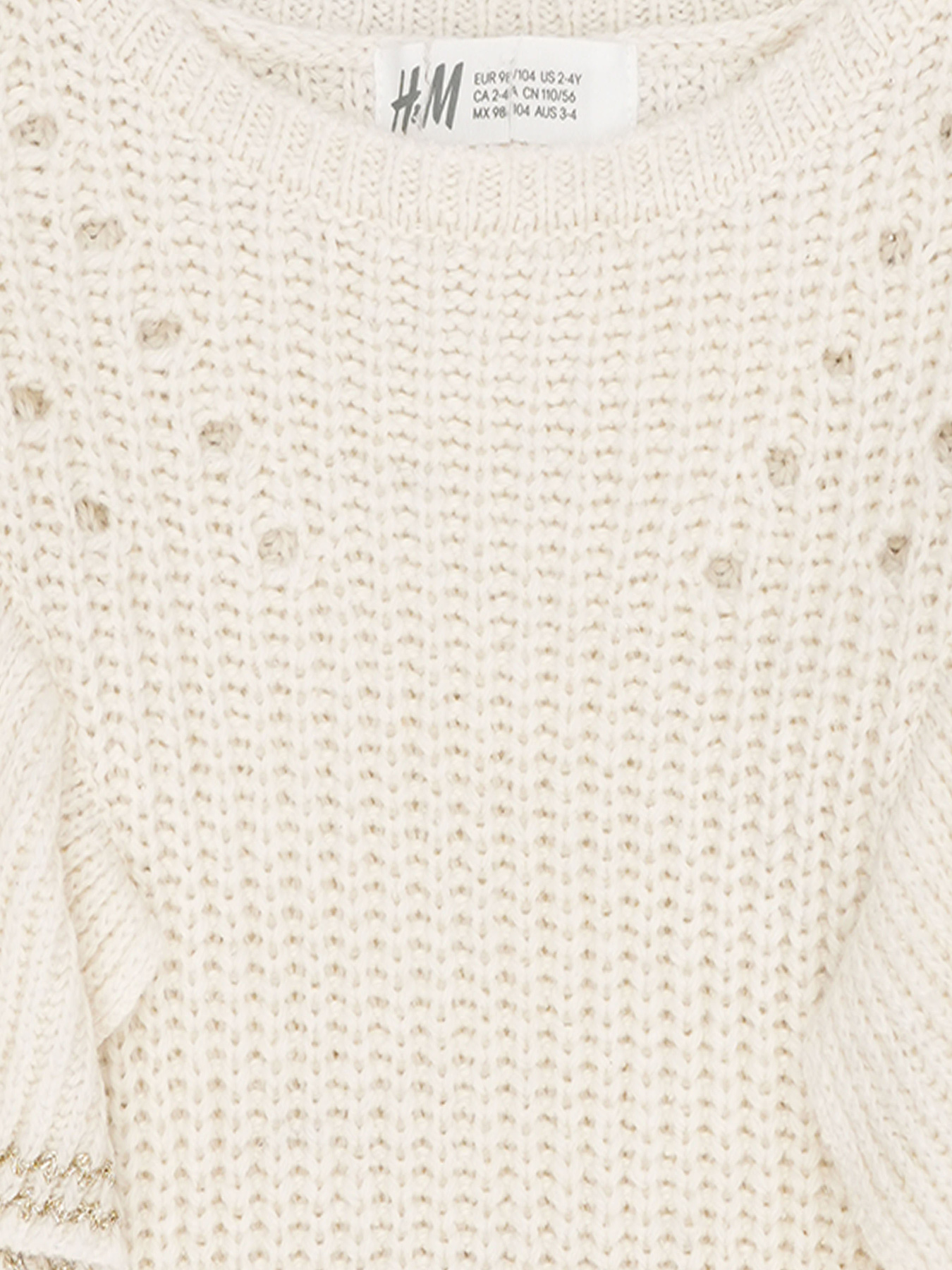 Джемпер H&M модель 3001101ral_Светло-бежевый Джемпер H&M модель 3001101ral_Светло-бежевый Фото