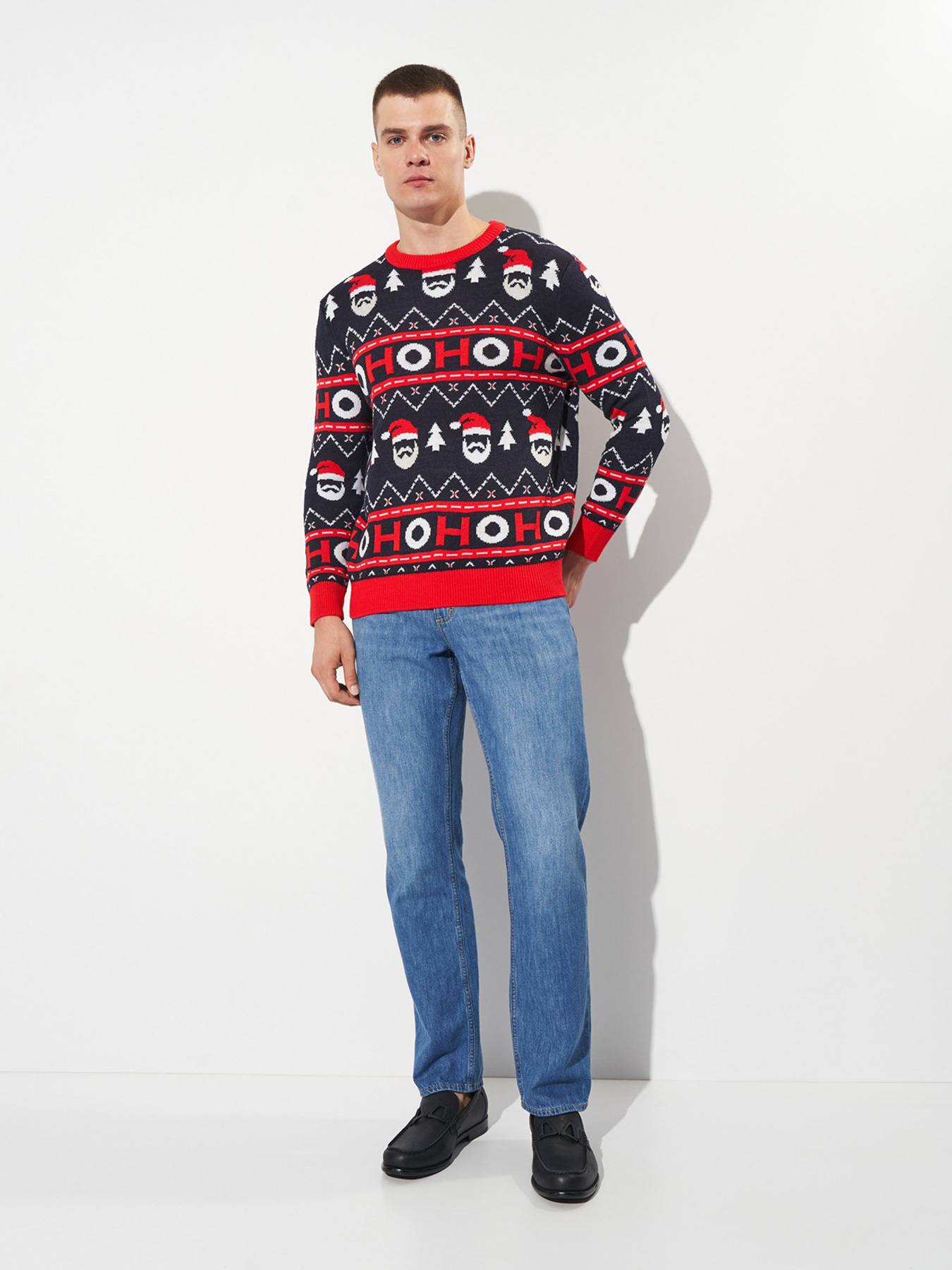 Свитер H&M модель 8813452wer_Красно-синий Фото